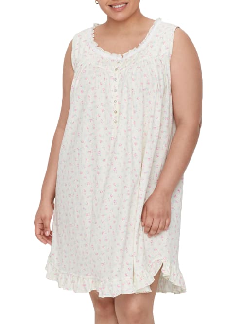 Eileen West PLUS SIZE BUTTER ROSE KNIT CHEMISE